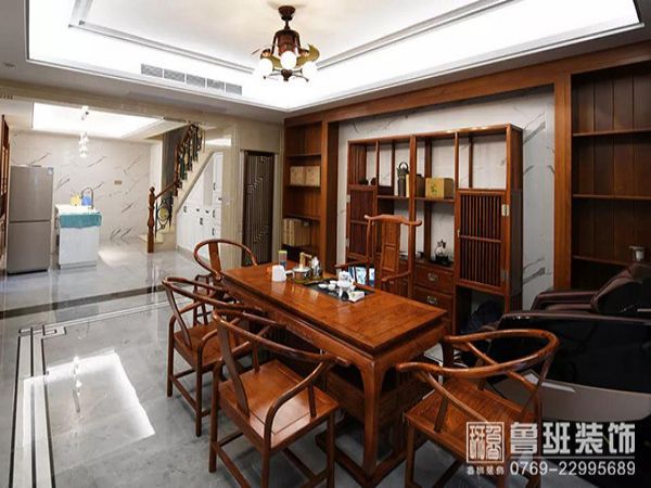 新中式别墅装修茶室